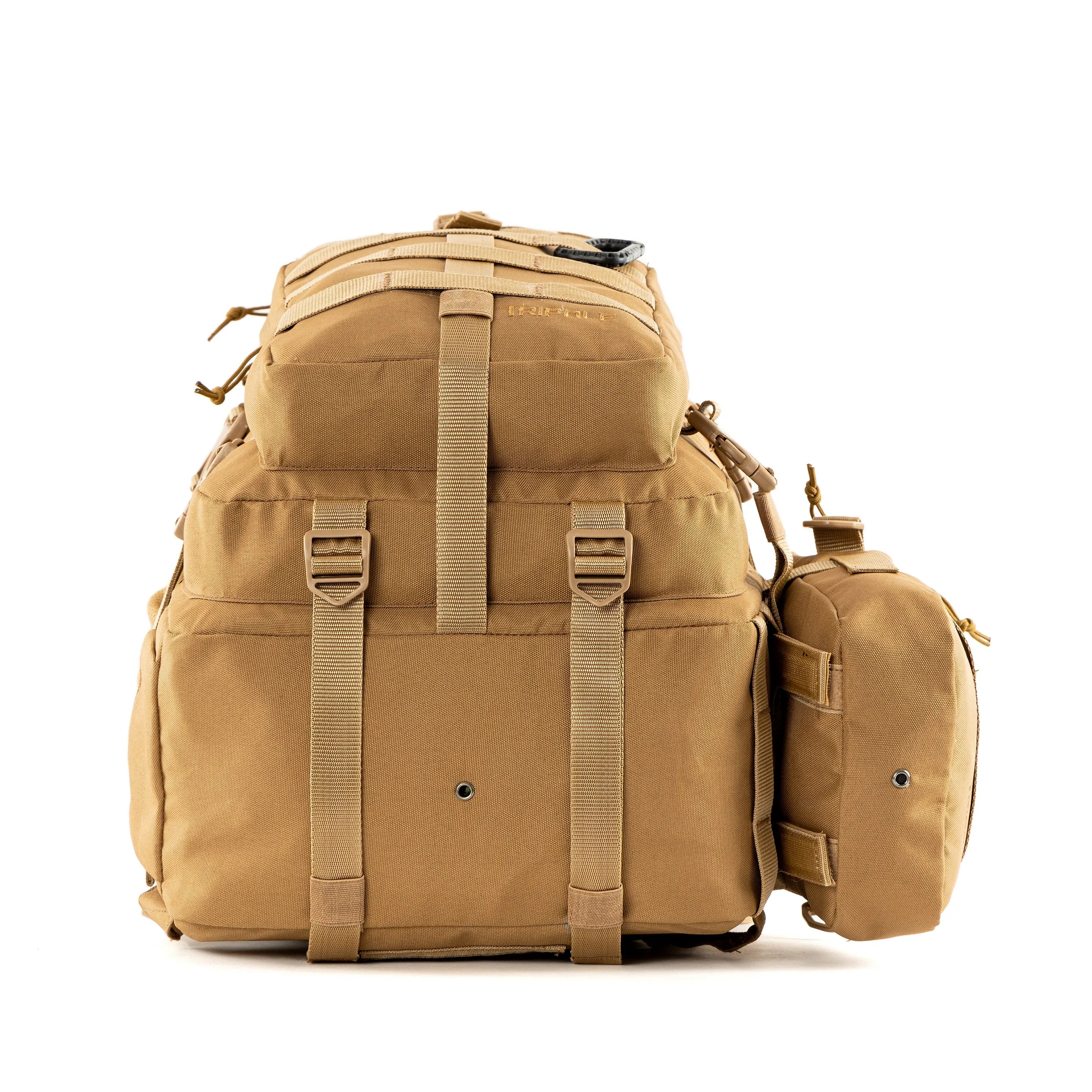 Tripole Alfa 45 Litres Military Tactical Backpack and Rucksack with Detachable Sling Bag | Rain Cover | 3 Year Warranty - Khaki
