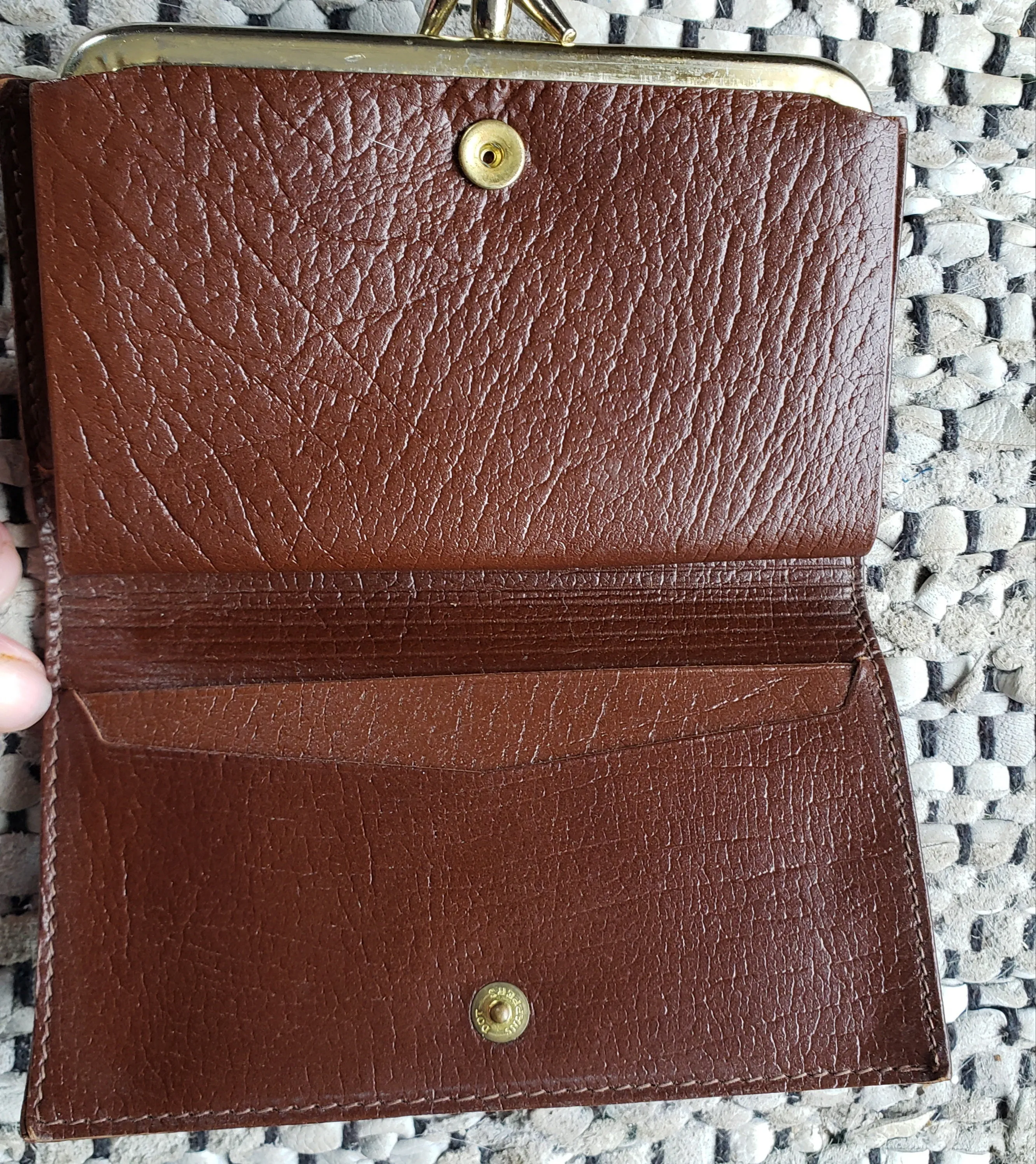 Vintage Legacy Leather clutch wallet. Made in Canada