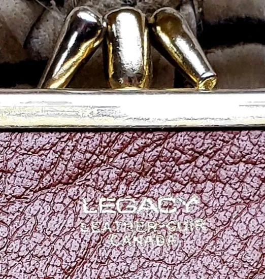 Vintage Legacy Leather clutch wallet. Made in Canada