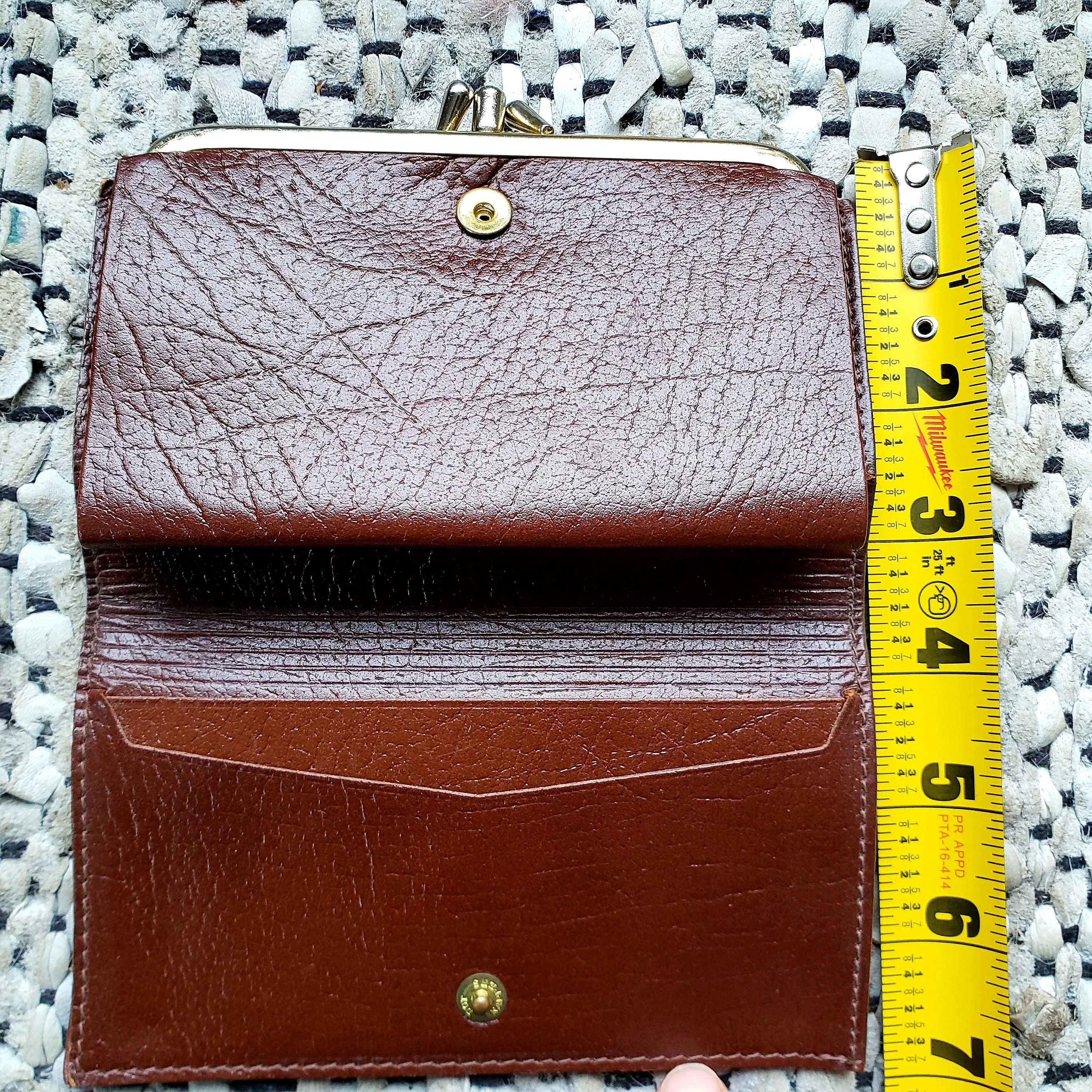 Vintage Legacy Leather clutch wallet. Made in Canada
