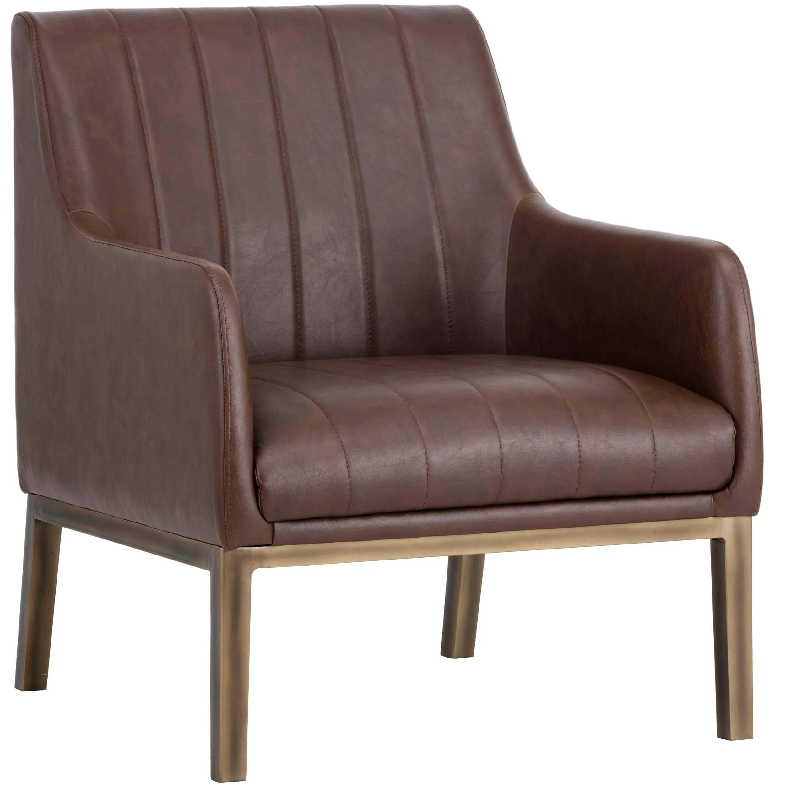 Wolfe Lounge Chair, Vintage Cognac