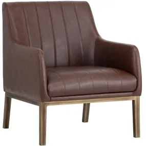 Wolfe Lounge Chair, Vintage Cognac