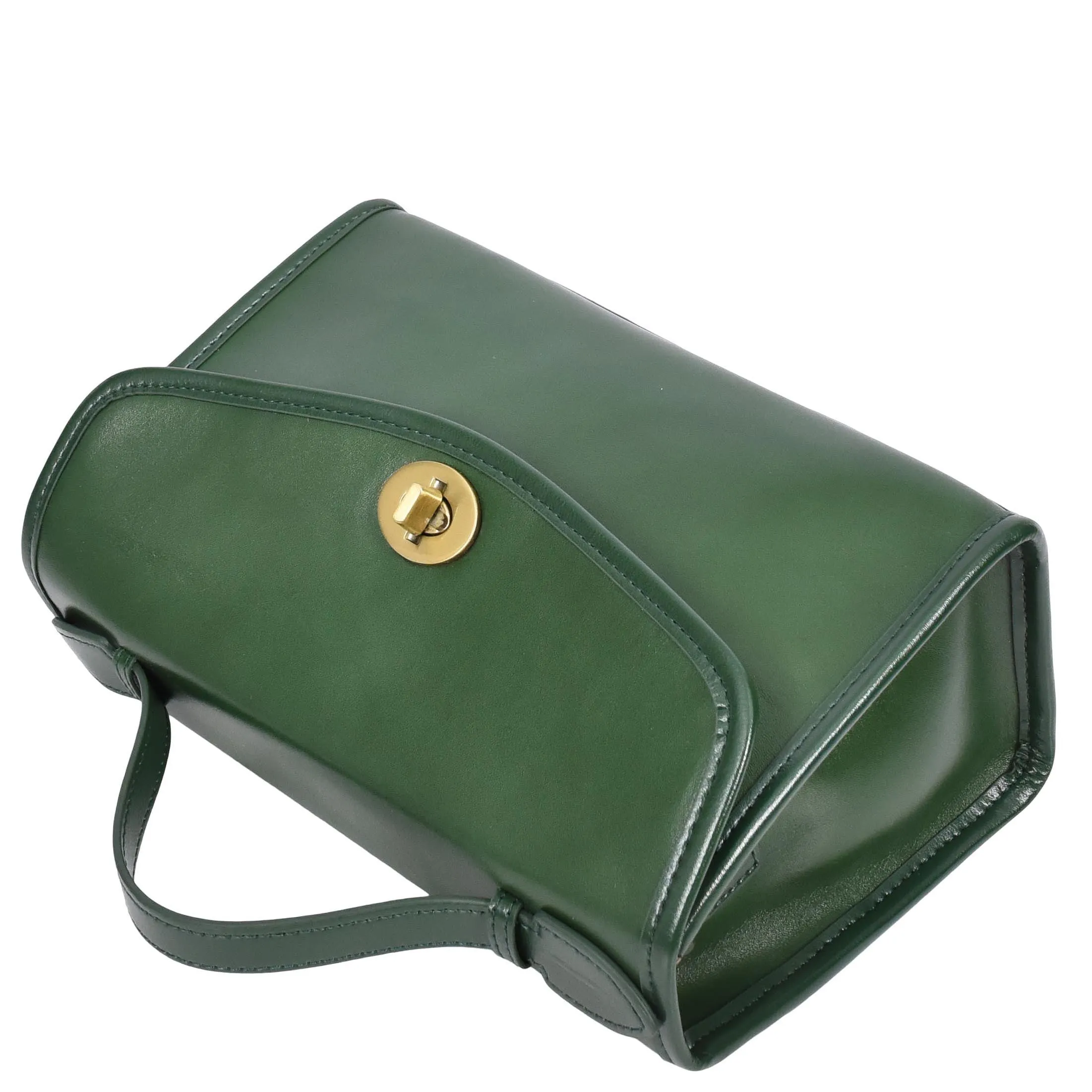 Womens Real Leather Handbag Small Cross Body Shoulder Bag Havana Green