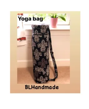 Yoga Bag with zipper and cargo pocket - black